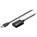 95727; Cable; USB 3.0; USB A socket,USB A plug; 5m; black; 5Gbps; Goobay