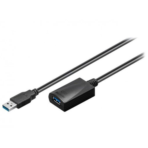 95727; Cable; USB 3.0; USB A socket,USB A plug; 5m; black; 5Gbps; Goobay 95727; Cable; USB 3.0; USB A socket,USB A plug; 5m; black; 5Gbps; Goobay