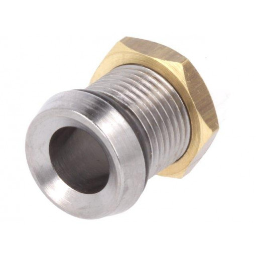 A1048OAAAC; LED holder; 5mm; chromium; metal; concave; with plastic plug; IP66; BULGIN
