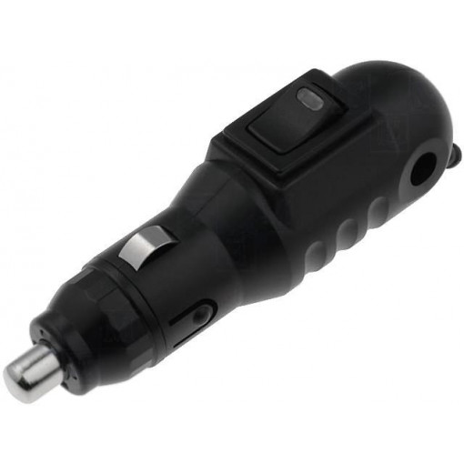 A13-53; Cigarette lighter plug; 8A; Sup.volt: 7÷12VDC; 12V/1x8A; black; SCI