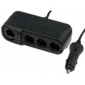 A13-75A36A-A3Z; Cigarette lighter splitter; car lighter socket x4; 10A; black; SCI