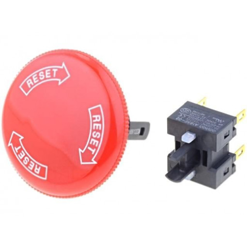 A165E-M-02; Switch: emergency stop; Stabl.pos: 2; NC x2; IP65; Pos: 2; -10÷55°C; OMRON
