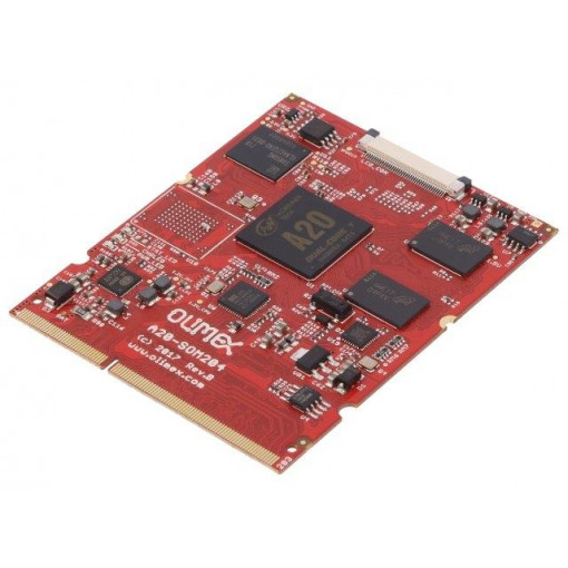 A20-SOM204-1GS16ME16G-MC; Module: SOM; RAM: 1GB; Flash: 16GB; A20 ARM Dual-Core; 67x84x5mm; OLIMEX A20-SOM204-1GS16ME16G-MC; Module: SOM; RAM: 1GB; Flash: 16GB; A20 ARM Dual-Core; 67x84x5mm; OLIMEX