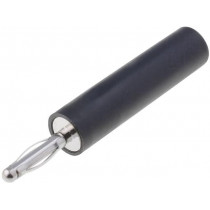 A20-40S/NI/SW; Adapter; 2mm banana; 10A; 60VDC; black; Plating: nickel plated; SCHÜTZINGER