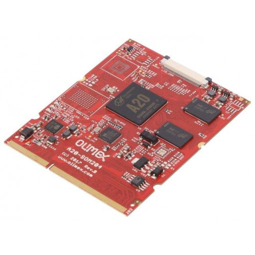 A20-SOM204-1G; Module: SOM; RAM: 1GB; A20 ARM Dual-Core; 67x84x5mm; DDR3; SO DIMM; OLIMEX A20-SOM204-1G; Module: SOM; RAM: 1GB; A20 ARM Dual-Core; 67x84x5mm; DDR3; SO DIMM; OLIMEX