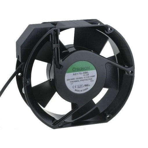 A2175HBL.TC.GN; Fan: AC; axial; 230VAC; 171x151x51mm; 344(±10%)m3/h; 51dBA; 2800rpm; SUNON A2175HBL.TC.GN; Fan: AC; axial; 230VAC; 171x151x51mm; 344(±10%)m3/h; 51dBA; 2800rpm; SUNON