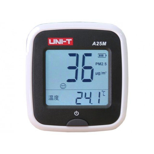 A25M; Meter: particle counter; Range: 0÷500ug/m3; 64x60x28mm; -10÷50°C; UNI-T A25M; Meter: particle counter; Range: 0÷500ug/m3; 64x60x28mm; -10÷50°C; UNI-T