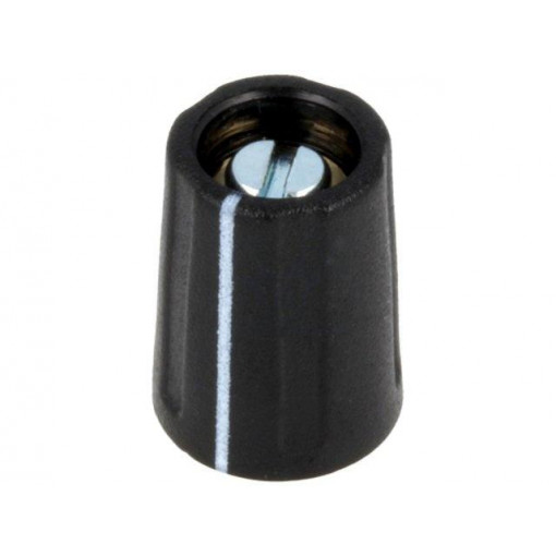 A2610320; Knob; with pointer; ABS; Øshaft: 3.18mm; Ø10.5x14mm; black; OKW