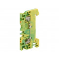 1552680000 A2C 1.5 PE; Splice terminal: rail; 1.5mm2; ways: 1; terminals: 2; yellow-green; WEIDMÜLLER 1552680000 A2C 1.5 PE; Splice terminal: rail; 1.5mm2; ways: 1; terminals: 2; yellow-green; WEIDMÜLLER
