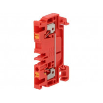 1521900000 A2C 2.5 RD; Splice terminal: rail; 2.5mm2; ways: 1; terminals: 2; red; wemid; WEIDMÜLLER