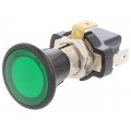 A3-30L3B-01; Switch: push-pull; Pos: 2; 10A/14VDC; green; Illumin: LED; on panel; SCI A3-30L3B-01; Switch: push-pull; Pos: 2; 10A/14VDC; green; Illumin: LED; on panel; SCI