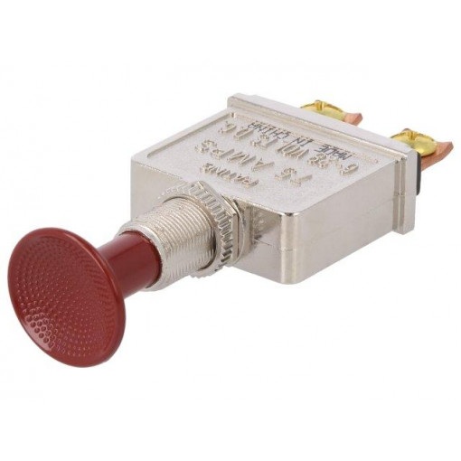 A3-32-R-14; Switch: push-pull; Pos: 2; 75A/12VDC; black; Illumin: none; on panel; SCI A3-32-R-14; Switch: push-pull; Pos: 2; 75A/12VDC; black; Illumin: none; on panel; SCI