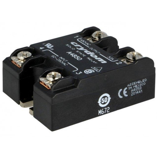 A4850; Relay: solid state; Ucntrl: 90÷280VAC; 50A; 48÷530VAC; -40÷80°C; CRYDOM A4850; Relay: solid state; Ucntrl: 90÷280VAC; 50A; 48÷530VAC; -40÷80°C; CRYDOM
