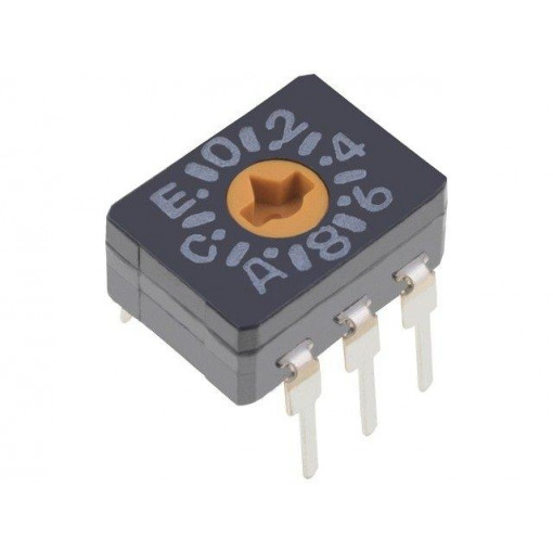 A6C-16R-N; Encoding switch; HEX/BCD; Pos: 16; THT; Rcont max: 200mΩ; 1Ncm; OMRON OCB A6C-16R-N; Encoding switch; HEX/BCD; Pos: 16; THT; Rcont max: 200mΩ; 1Ncm; OMRON OCB