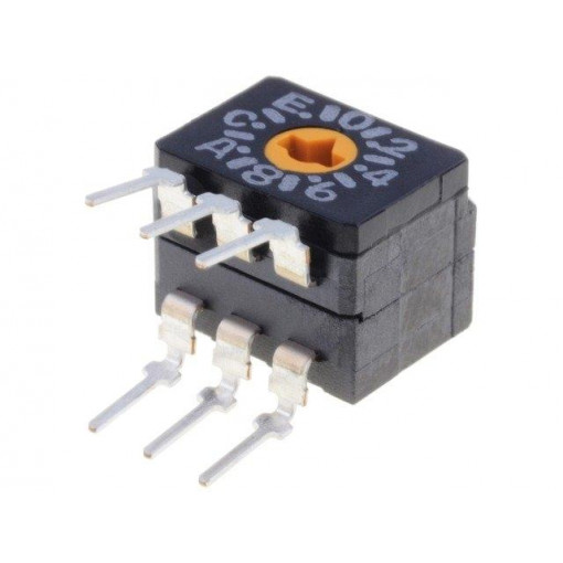 A6CV-16R; Encoding switch; HEX/BCD; Pos: 16; THT; Rcont max: 200mΩ; 1Ncm; OMRON OCB A6CV-16R; Encoding switch; HEX/BCD; Pos: 16; THT; Rcont max: 200mΩ; 1Ncm; OMRON OCB