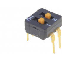 A6D-2103; Switch: DIP-SWITCH; Poles number: 2; ON-OFF; 0.03A/30VDC; Pos: 2; OMRON OCB A6D-2103; Switch: DIP-SWITCH; Poles number: 2; ON-OFF; 0.03A/30VDC; Pos: 2; OMRON OCB