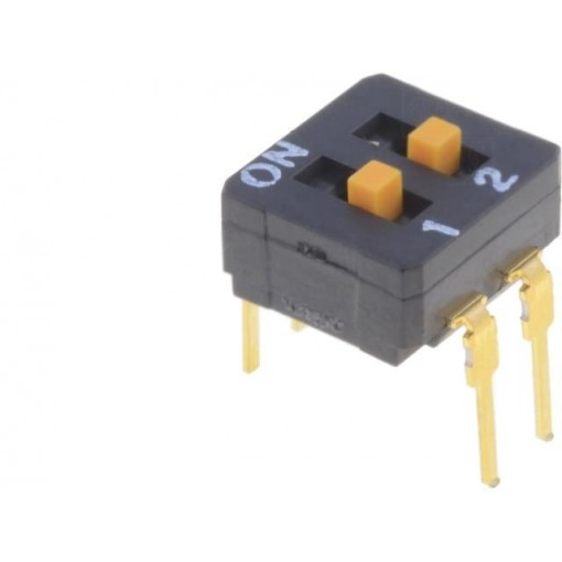A6D-2103; Switch: DIP-SWITCH; Poles number: 2; ON-OFF; 0.03A/30VDC; Pos: 2; OMRON OCB A6D-2103; Switch: DIP-SWITCH; Poles number: 2; ON-OFF; 0.03A/30VDC; Pos: 2; OMRON OCB