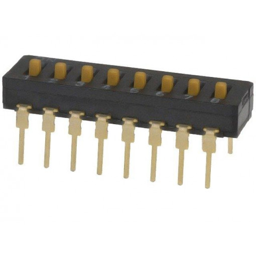 A6D-8103; Switch: DIP-SWITCH; Poles number: 8; ON-OFF; 0.03A/30VDC; Pos: 2; OMRON OCB