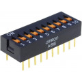 A6E-0101-N; Switch: DIP-SWITCH; Poles number: 10; ON-OFF; 0.025A/24VDC; Pos: 2; OMRON OCB