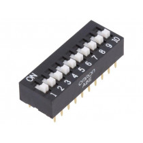A6E-0104-N; Switch: DIP-SWITCH; Poles number: 10; ON-OFF; 0.025A/24VDC; Pos: 2; OMRON OCB