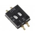 A6H-2101; Switch: DIP-SWITCH; Poles number: 2; ON-OFF; 0.025A/24VDC; Pos: 2; OMRON OCB