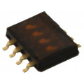 A6H-4102; Switch: DIP-SWITCH; Poles number: 4; ON-OFF; 0.025A/24VDC; Pos: 2; OMRON OCB