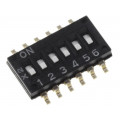 A6H-6101; Switch: DIP-SWITCH; Poles number: 6; ON-OFF; 0.025A/24VDC; Pos: 2; OMRON OCB