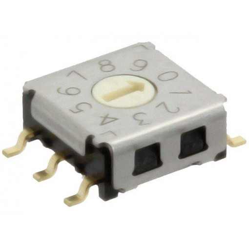 A6KS-102RF; Encoding switch; DEC/BCD; Pos: 10; SMT; Rcont max: 100mΩ; 1.96Ncm; OMRON OCB A6KS-102RF; Encoding switch; DEC/BCD; Pos: 10; SMT; Rcont max: 100mΩ; 1.96Ncm; OMRON OCB
