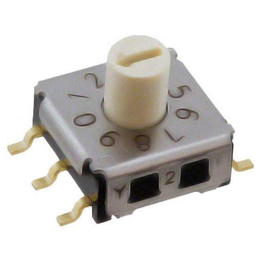 A6KS-102RS; Encoding switch; DEC/BCD; Pos: 10; SMT; Rcont max: 100mΩ; 1.96Ncm; OMRON OCB A6KS-102RS; Encoding switch; DEC/BCD; Pos: 10; SMT; Rcont max: 100mΩ; 1.96Ncm; OMRON OCB