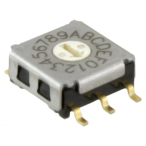 A6KS-162RF; Encoding switch; HEX/BCD; Pos: 16; SMT; Rcont max: 100mΩ; 1.96Ncm; OMRON OCB A6KS-162RF; Encoding switch; HEX/BCD; Pos: 16; SMT; Rcont max: 100mΩ; 1.96Ncm; OMRON OCB