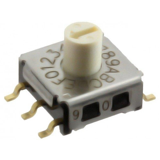 A6KS-162RS; Encoding switch; HEX/BCD; Pos: 16; SMT; Rcont max: 100mΩ; 1.96Ncm; OMRON OCB A6KS-162RS; Encoding switch; HEX/BCD; Pos: 16; SMT; Rcont max: 100mΩ; 1.96Ncm; OMRON OCB
