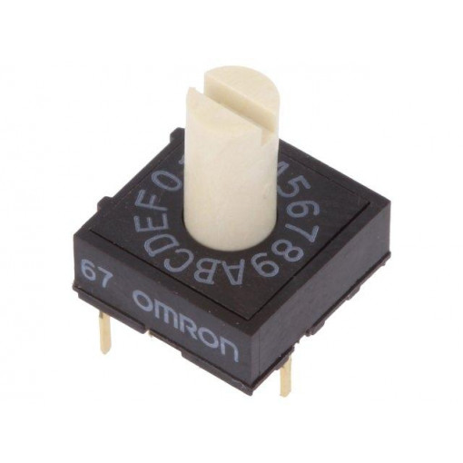 A6R-161RS; Encoding switch; HEX/BCD; Pos: 16; THT; Rcont max: 200mΩ; OMRON OCB A6R-161RS; Encoding switch; HEX/BCD; Pos: 16; THT; Rcont max: 200mΩ; OMRON OCB