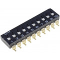 A6S-0101-H; Switch: DIP-SWITCH; Poles number: 10; ON-OFF; 0.025A/24VDC; Pos: 2; OMRON OCB