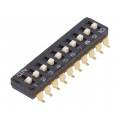 A6S-0104-H; Switch: DIP-SWITCH; Poles number: 10; ON-OFF; 0.025A/24VDC; Pos: 2; OMRON OCB