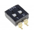 A6S-2101-H; Switch: DIP-SWITCH; Poles number: 2; ON-OFF; 0.025A/24VDC; Pos: 2; OMRON OCB