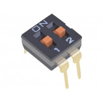 A6S-2104-H; Switch: DIP-SWITCH; Poles number: 2; ON-OFF; 0.025A/24VDC; Pos: 2; OMRON OCB