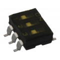 A6S-3102-H; Switch: DIP-SWITCH; Poles number: 3; ON-OFF; 0.025A/24VDC; Pos: 2; OMRON OCB