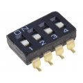 A6S-4102-H; Switch: DIP-SWITCH; Poles number: 4; ON-OFF; 0.025A/24VDC; Pos: 2; OMRON OCB