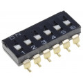 A6S-6101-H; Switch: DIP-SWITCH; Poles number: 6; ON-OFF; 0.025A/24VDC; Pos: 2; OMRON OCB