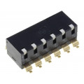 A6SR-6101; Switch: DIP-SWITCH; Poles number: 6; ON-OFF; 0.025A/24VDC; Pos: 2; OMRON OCB