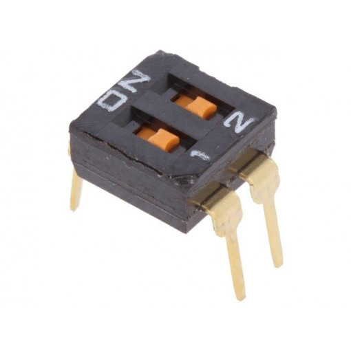 A6T-2101; Switch: DIP-SWITCH; Poles number: 2; ON-OFF; 0.025A/24VDC; Pos: 2; OMRON OCB