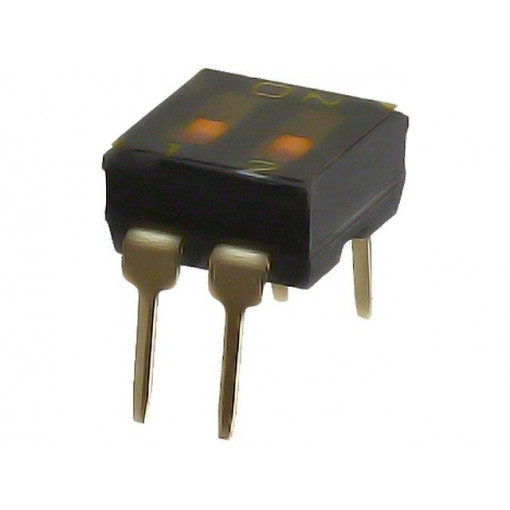 A6T-2102; Switch: DIP-SWITCH; Poles number: 2; ON-OFF; 0.025A/24VDC; Pos: 2; OMRON OCB