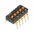 A6T-5104; Switch: DIP-SWITCH; Poles number: 5; ON-OFF; 0.025A/24VDC; Pos: 2; OMRON OCB