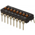 A6T-8104; Switch: DIP-SWITCH; Poles number: 8; ON-OFF; 0.025A/24VDC; Pos: 2; OMRON OCB