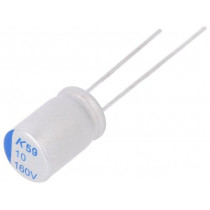 A759KS106M2CAAE110; Capacitor: polymer; 10uF; 160VDC; ESR: 110mΩ; A759; THT; ±20%; 2000h; KEMET