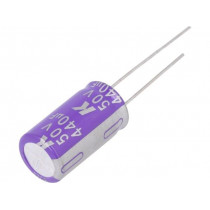A759MX447M1HAAE028; Capacitor: polymer; 440uF; 50VDC; ESR: 28mΩ; A759; THT; ±20%; 2000h; KEMET