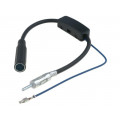 A9609; Antenna amplifier; DIN socket,DIN plug; 0.3m; 12VDC; AM,FM; PER.PIC.