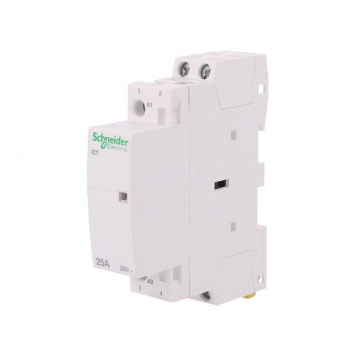 A9C20632; Contactor: 2-pole installation; NO x2; 220÷240VAC; 25A; DIN; ICT; SCHNEIDER ELECTRIC