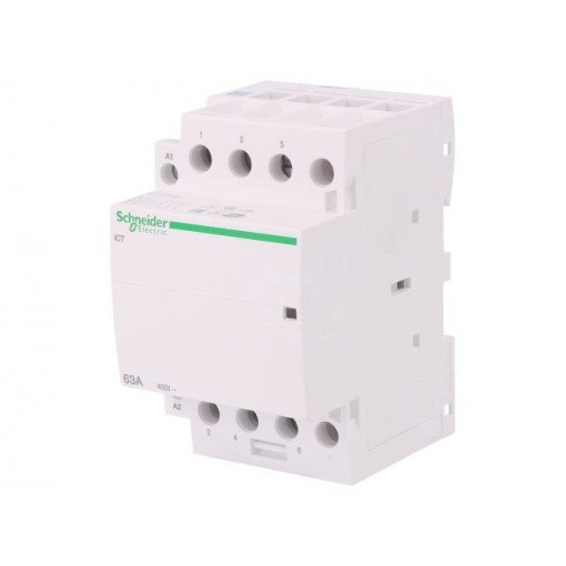 A9C20863; Contactor: 3-pole installation; NO x3; 230÷240VAC; 63A; DIN; ICT; SCHNEIDER ELECTRIC
