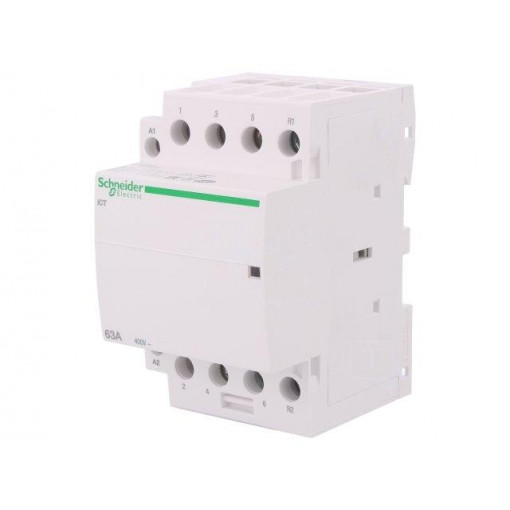A9C20869; Contactor: 4-pole installation; NC + NO x3; 230÷240VAC; 63A; DIN; SCHNEIDER ELECTRIC